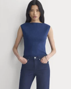 Boat-Neck Ribbed Knit