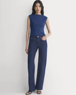 Boat-Neck Ribbed Knit