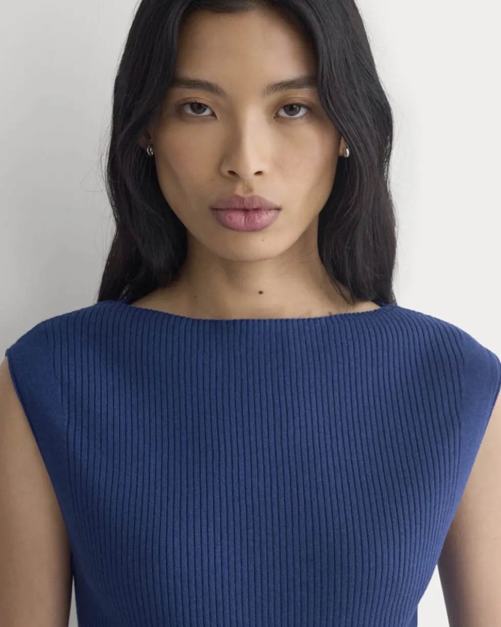 Boat-Neck Ribbed Knit