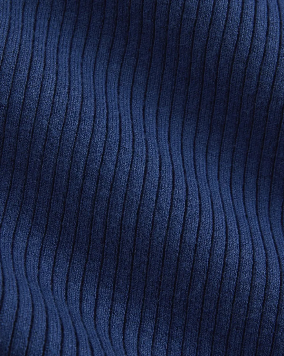 Boat-Neck Ribbed Knit