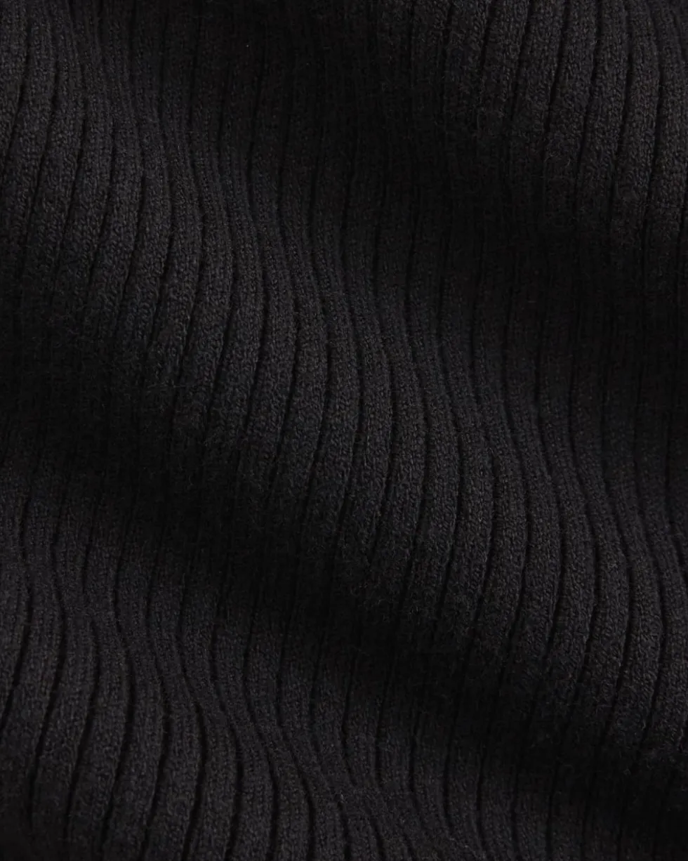 Boat-Neck Ribbed Knit