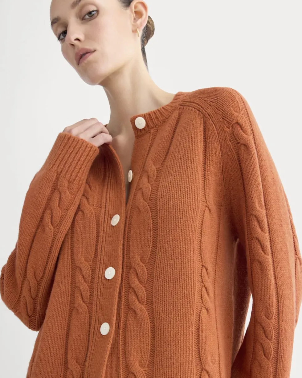 Cable Cardigan in Extrafine Luxe Merino