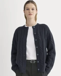 Cable Cardigan in Extrafine Luxe Merino