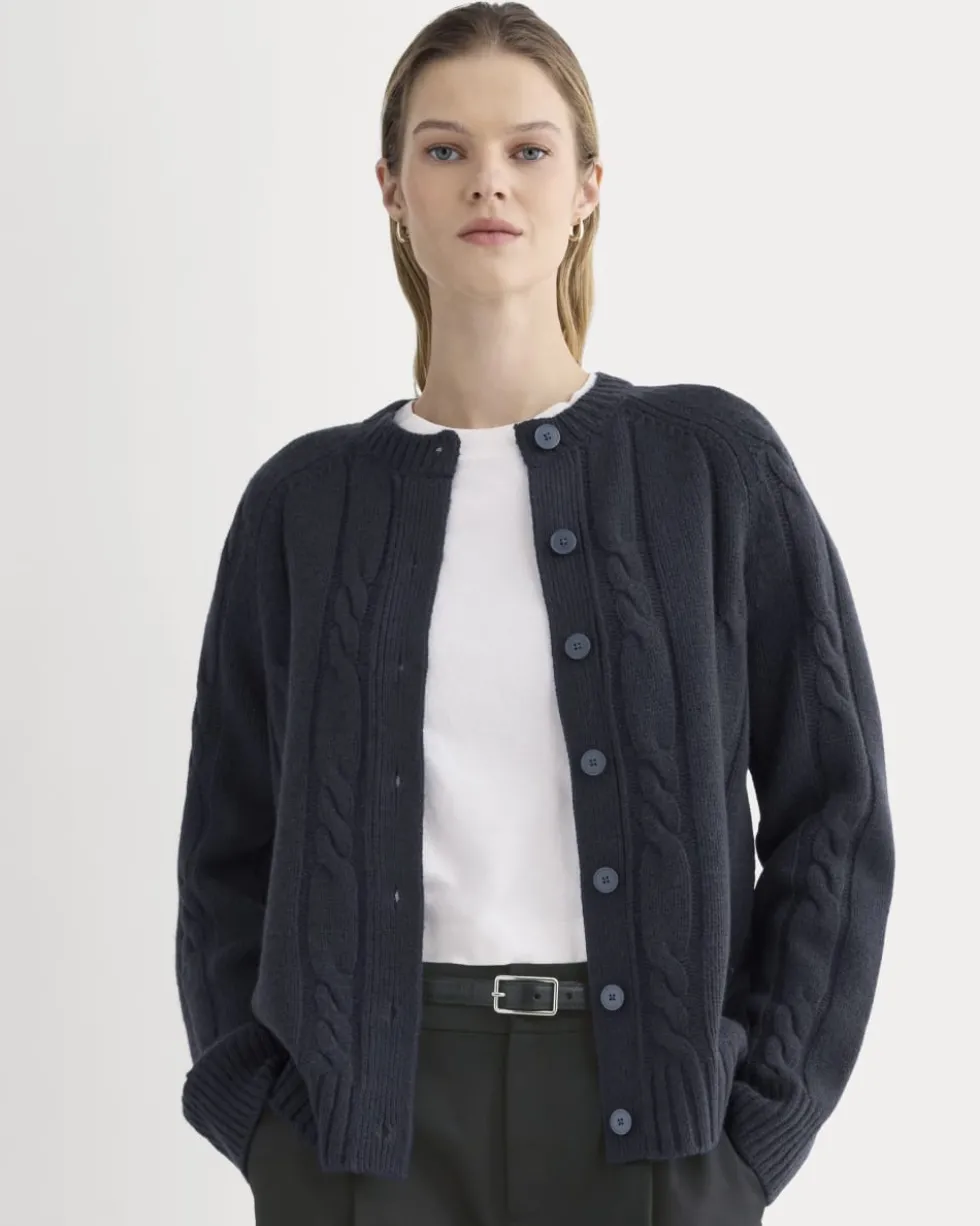 Cable Cardigan in Extrafine Luxe Merino