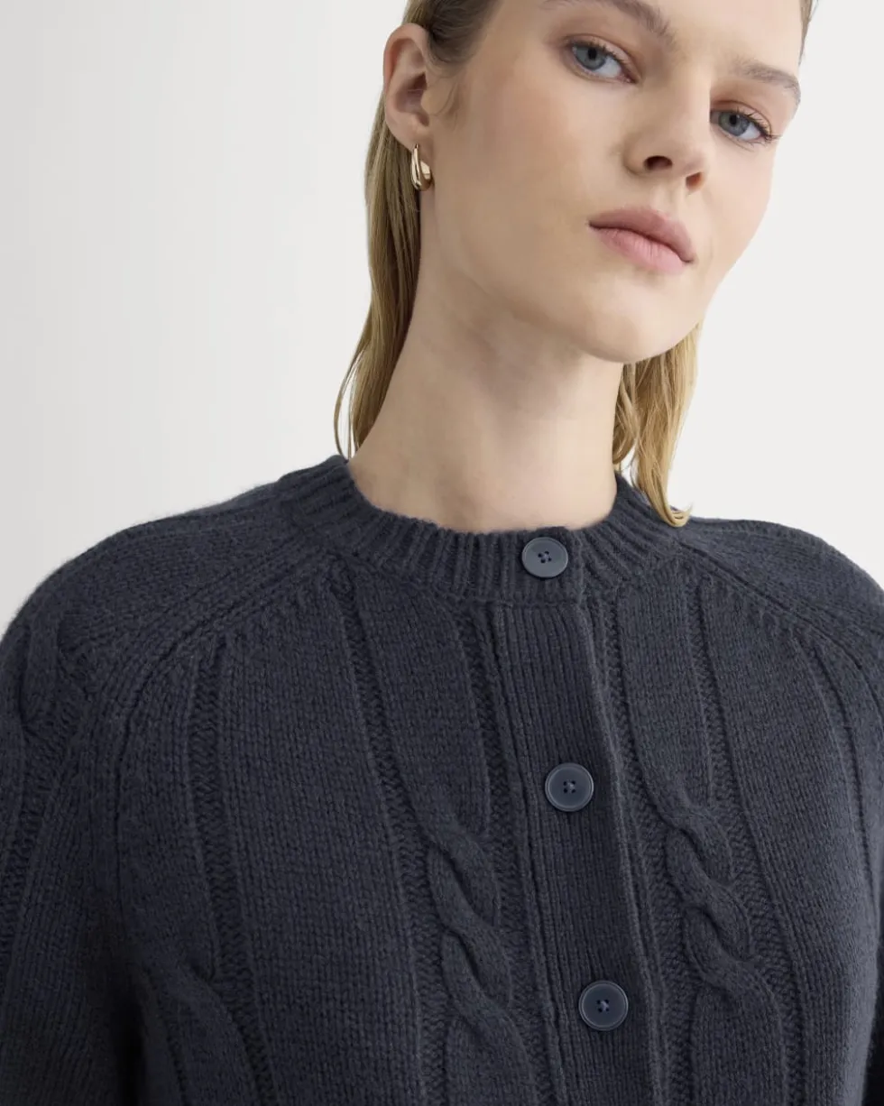 Cable Cardigan in Extrafine Luxe Merino