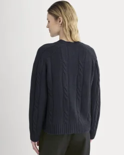 Cable Cardigan in Extrafine Luxe Merino