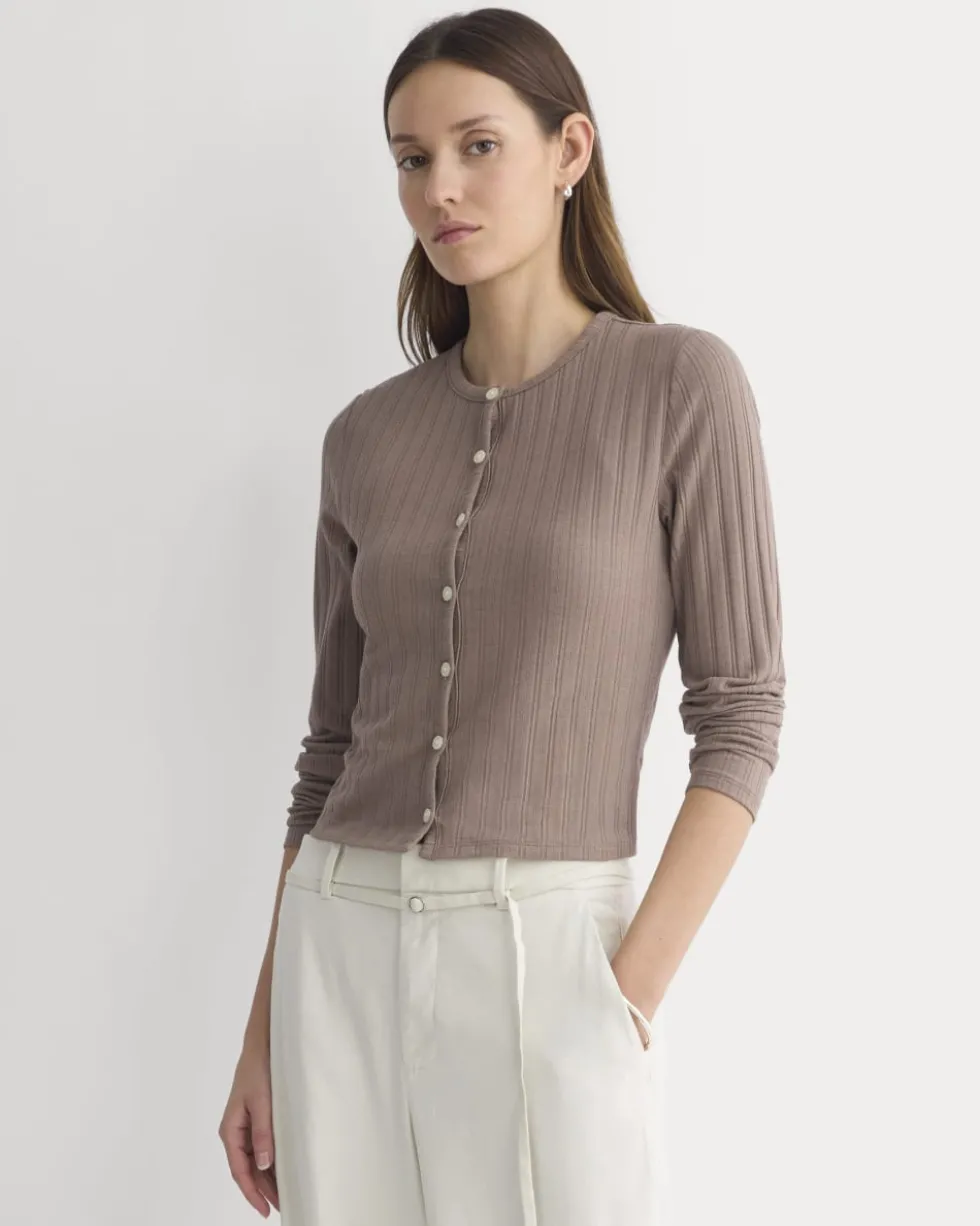 Cardigan in Pointelle