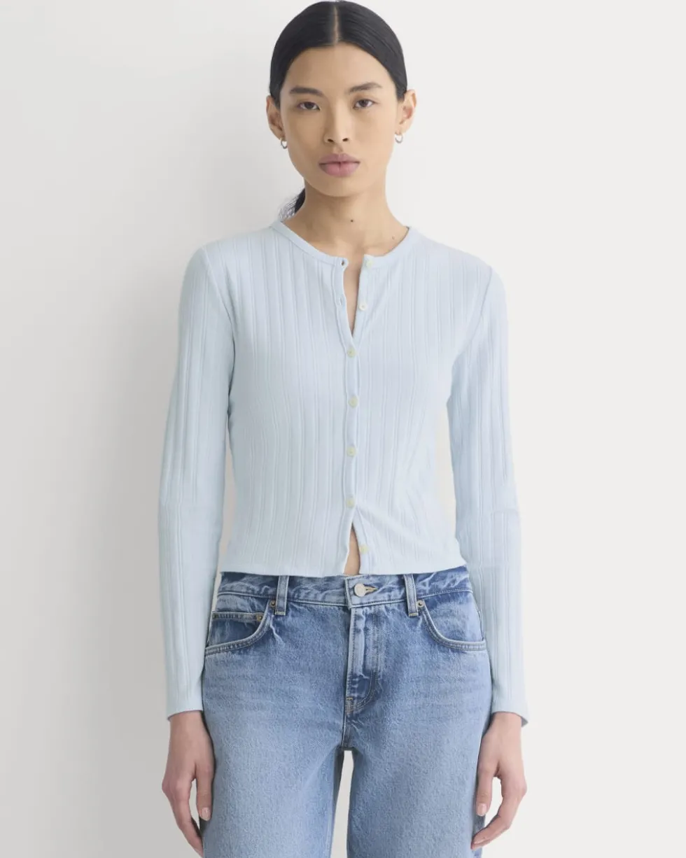Cardigan in Pointelle