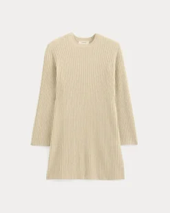 Cashmere Long-Sleeve Mini Dress