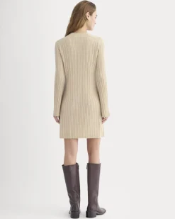 Cashmere Long-Sleeve Mini Dress