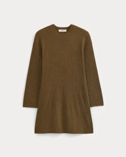 Cashmere Long-Sleeve Mini Dress