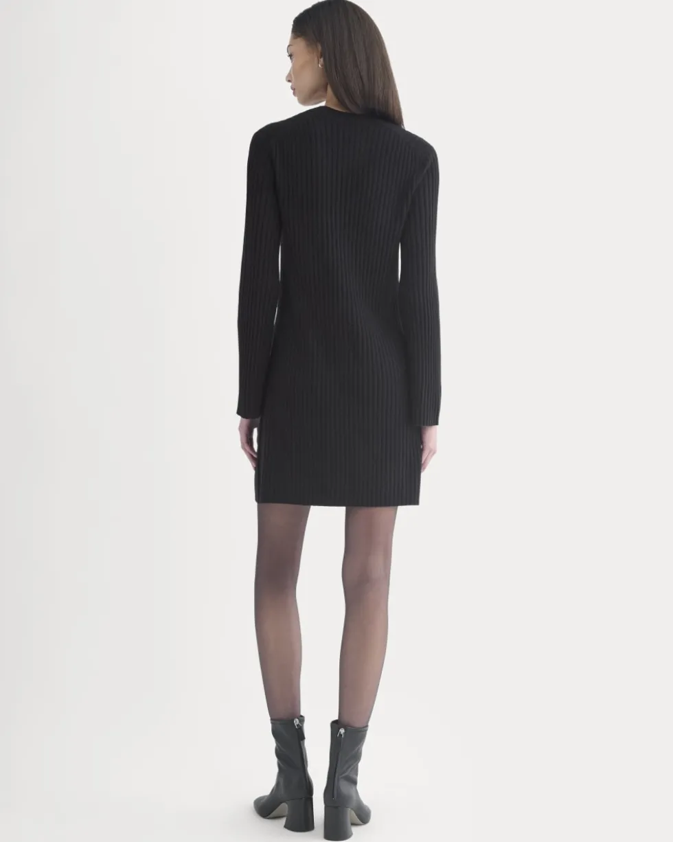 Cashmere Long-Sleeve Mini Dress