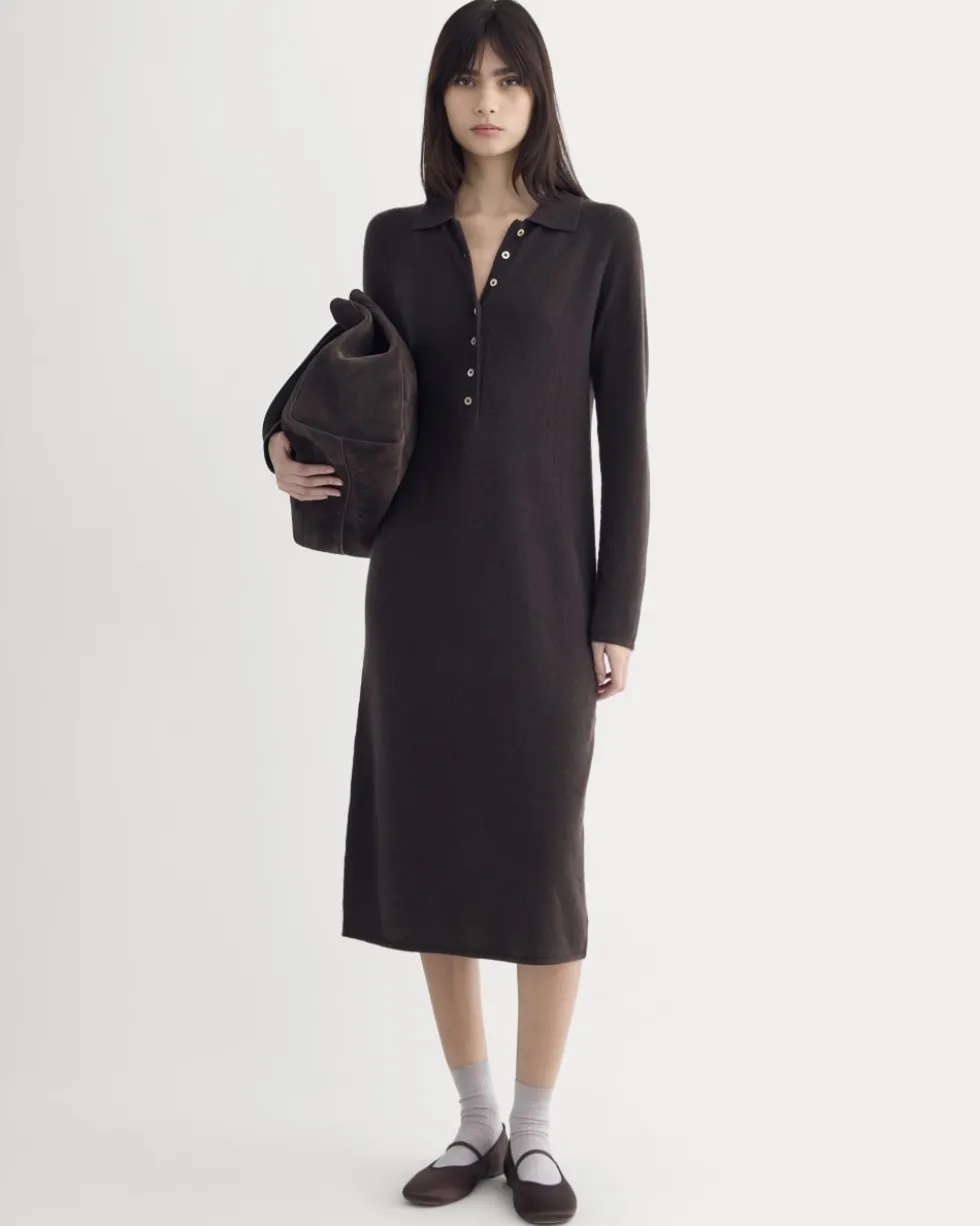Cashmere Polo Midi Dress