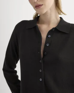 Cashmere Polo Midi Dress
