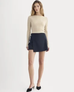 Cashmere Ribbed Boat-Neck Sweater