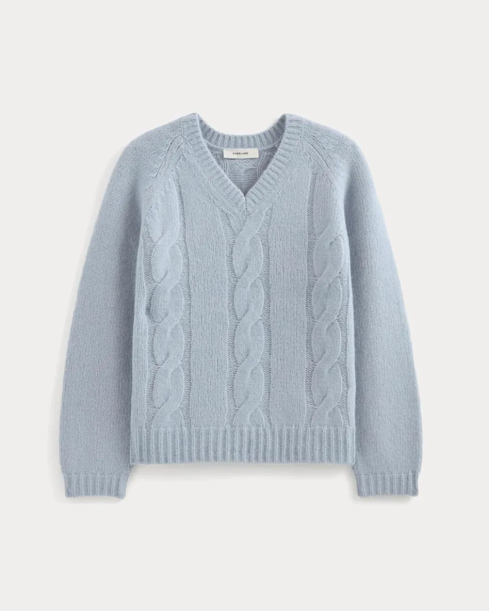 Cloud Cable V-Neck Sweater
