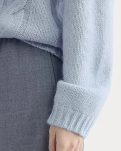 Cloud Cable V-Neck Sweater