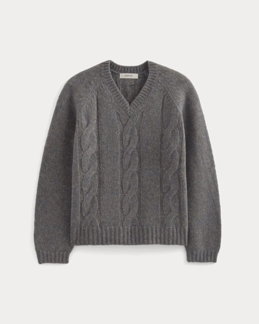 Cloud Cable V-Neck Sweater