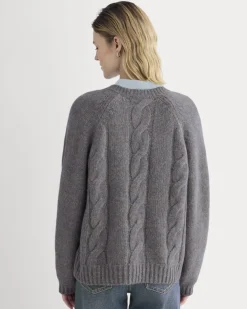 Cloud Cable V-Neck Sweater