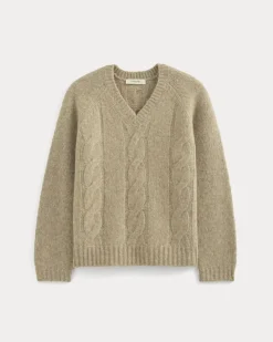 Cloud Cable V-Neck Sweater