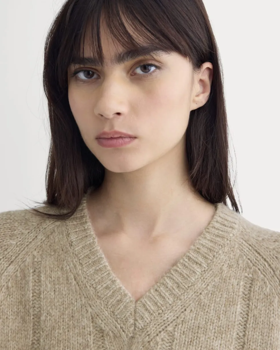 Cloud Cable V-Neck Sweater