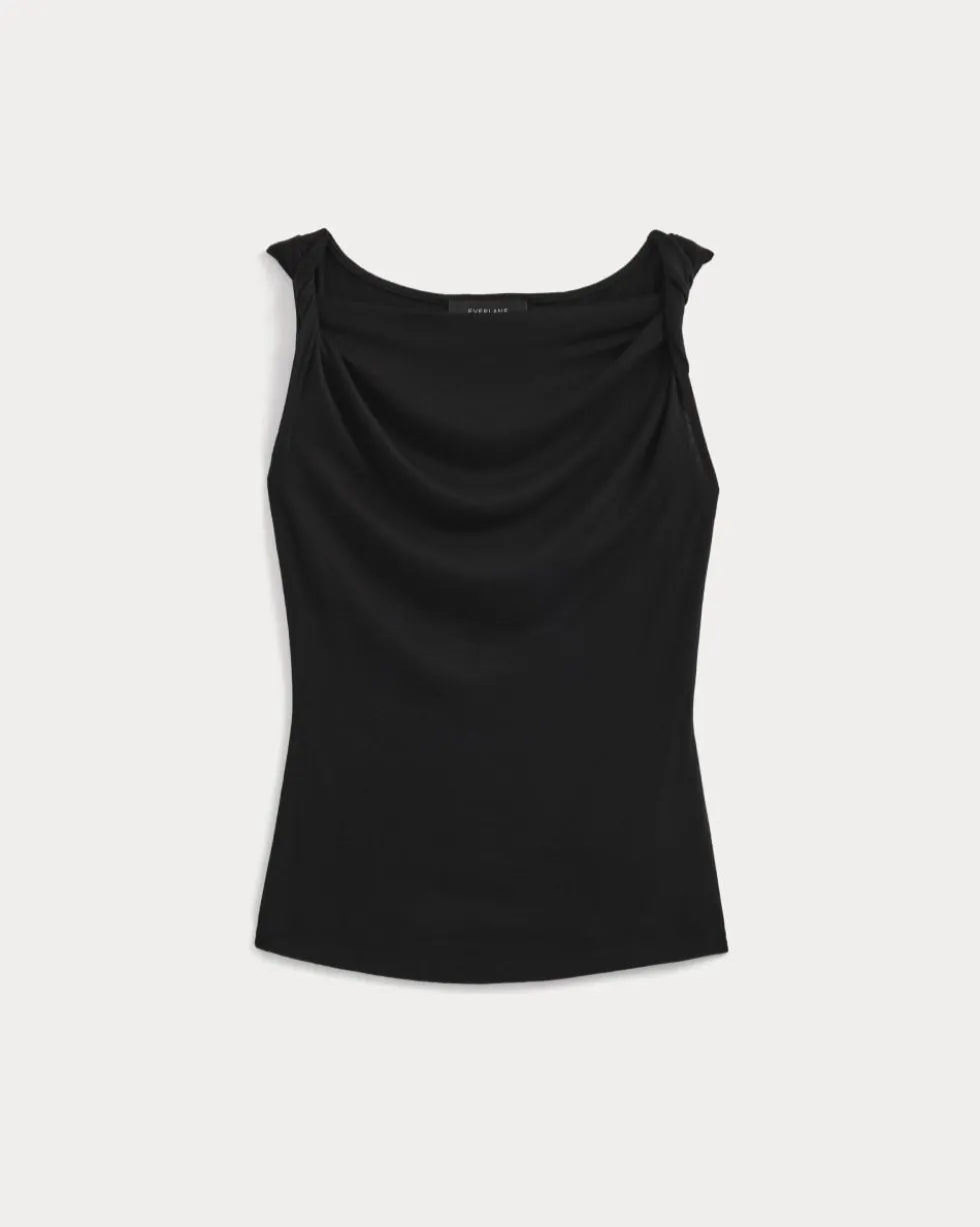 Cowl Neck Twist Tank in Butterluxe