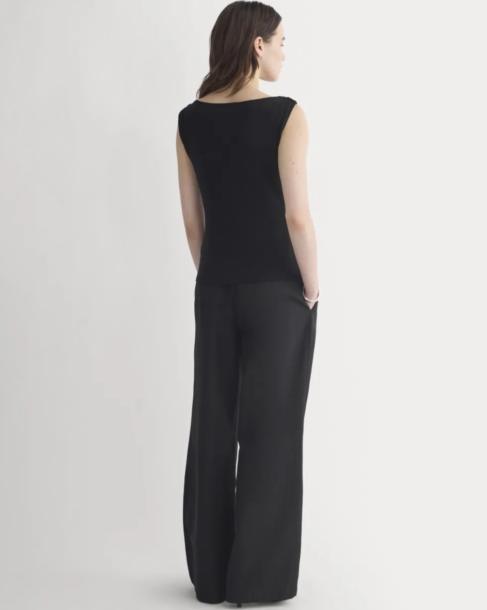 Cowl Neck Twist Tank in Butterluxe