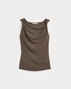Cowl Neck Twist Tank in Butterluxe