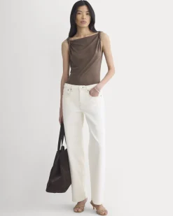 Cowl Neck Twist Tank in Butterluxe