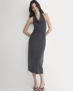 Cowlneck Halter Dress in Butterknit