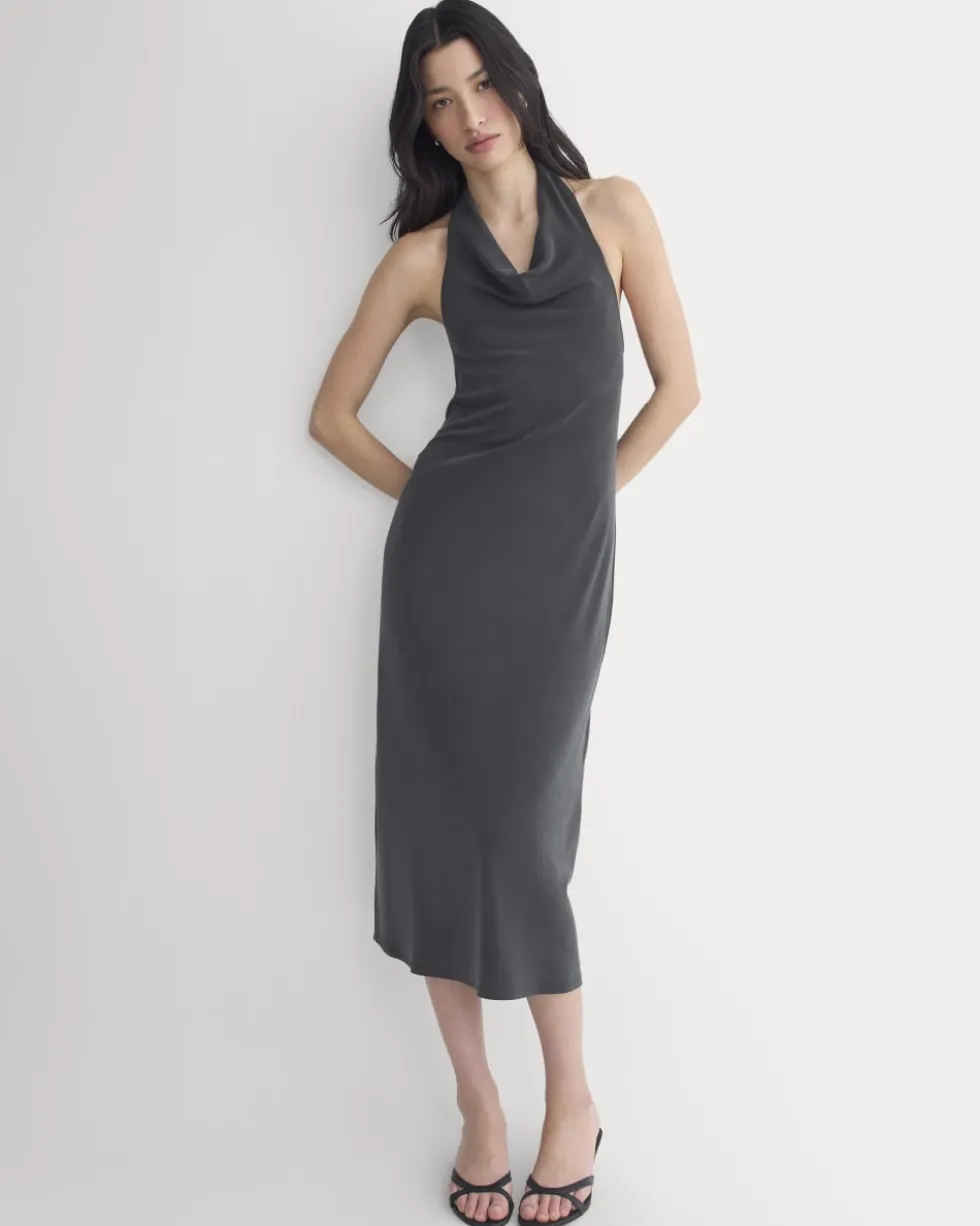 Cowlneck Halter Dress in Butterknit