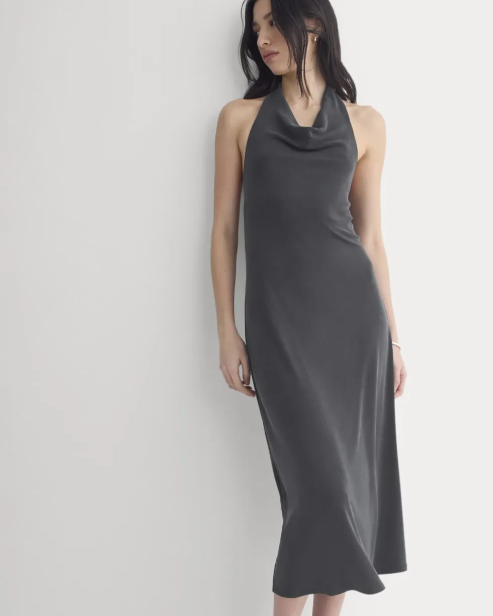 Cowlneck Halter Dress in Butterknit