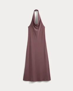 Cowlneck Halter Dress in Butterknit