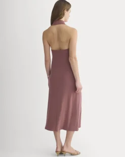 Cowlneck Halter Dress in Butterknit