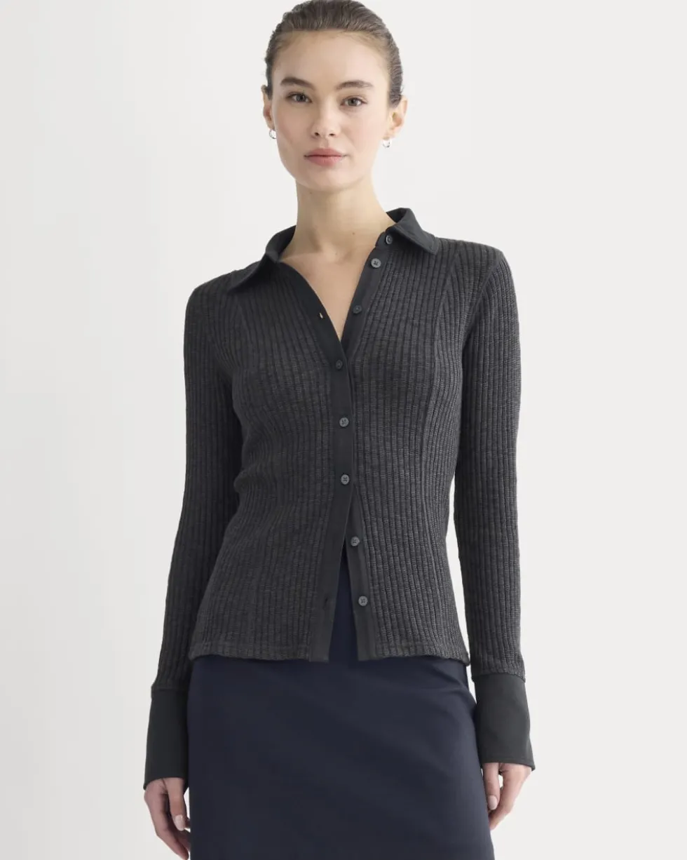 Cozy Rib Button-Up