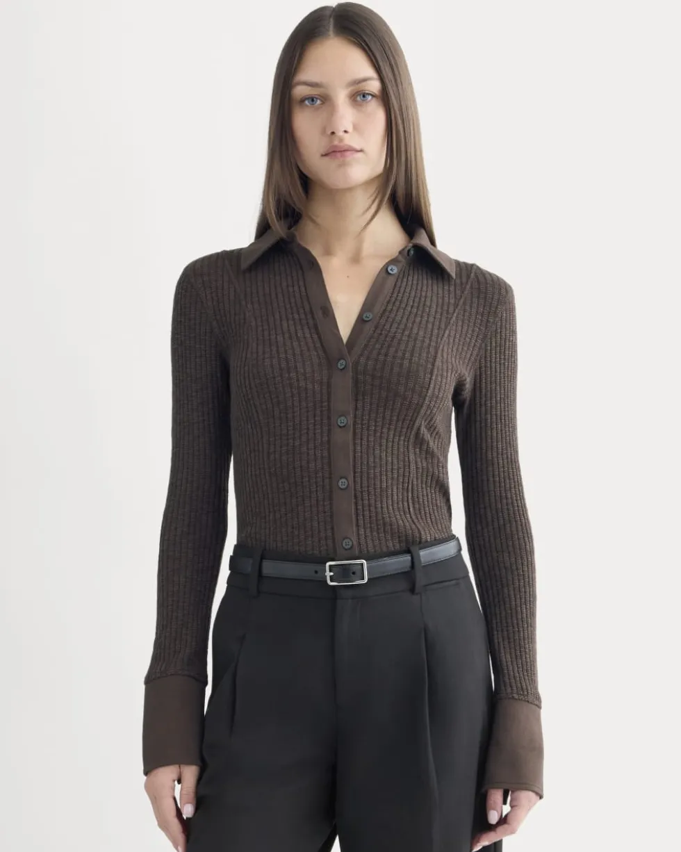 Cozy Rib Button-Up