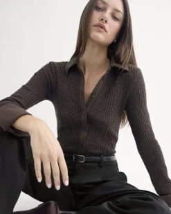 Cozy Rib Button-Up