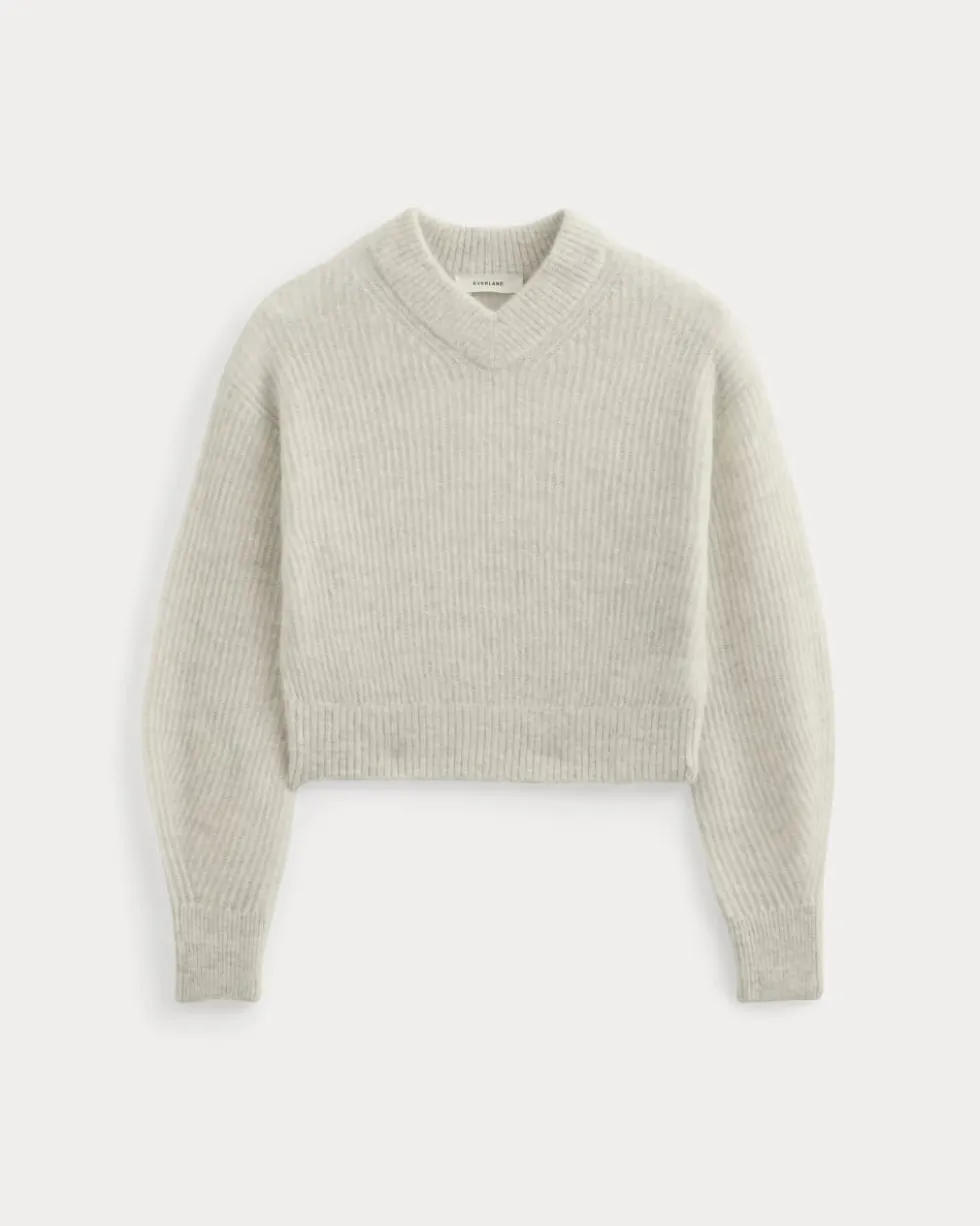 Cropped Cocoon Sweater in Alpaca