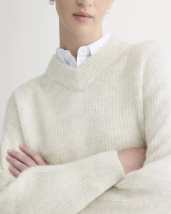 Cropped Cocoon Sweater in Alpaca