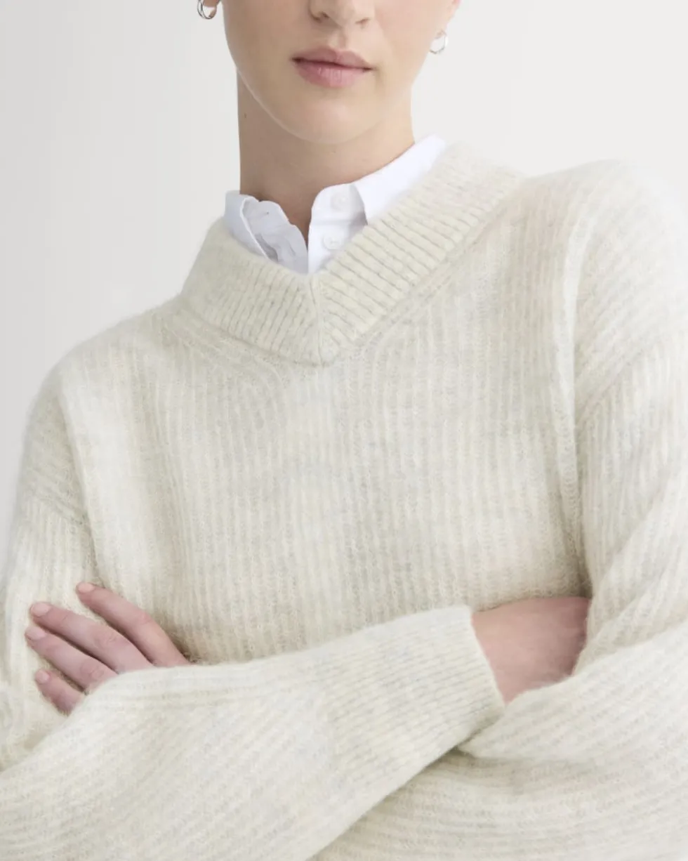 Cropped Cocoon Sweater in Alpaca