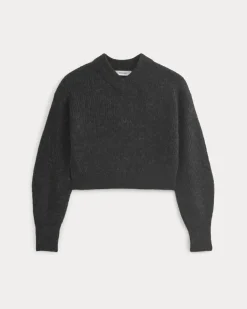 Cropped Cocoon Sweater in Alpaca