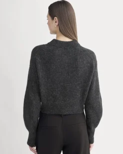 Cropped Cocoon Sweater in Alpaca