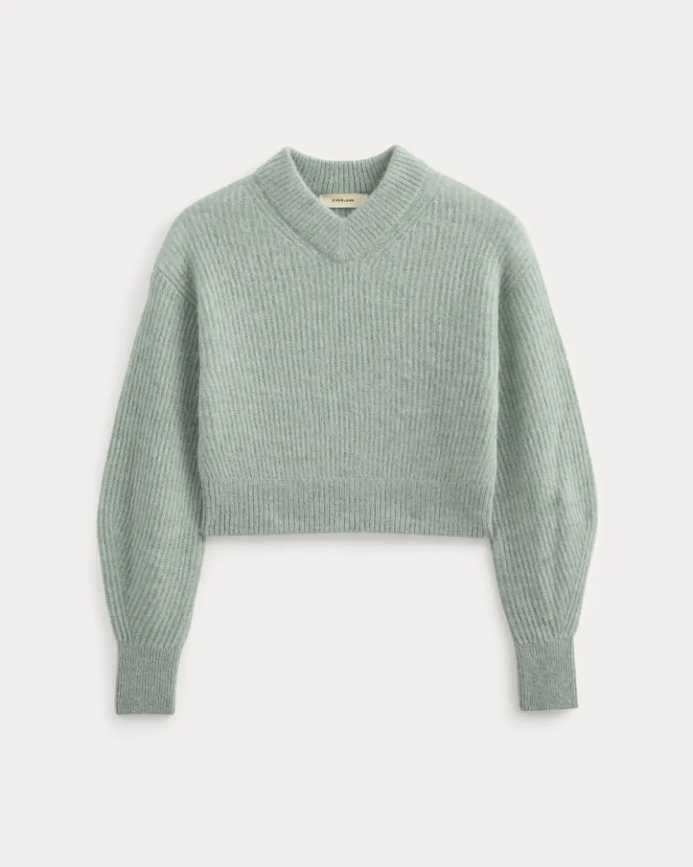 Cropped Cocoon Sweater in Alpaca