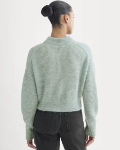 Cropped Cocoon Sweater in Alpaca