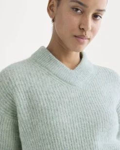 Cropped Cocoon Sweater in Alpaca