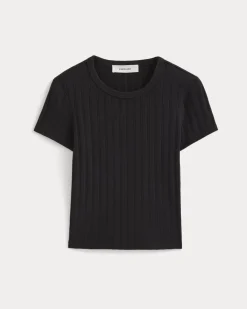 Cropped Crew in Pointelle