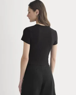 Cropped Crew in Pointelle