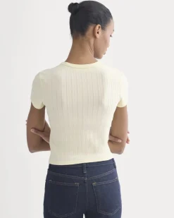 Cropped Crew in Pointelle