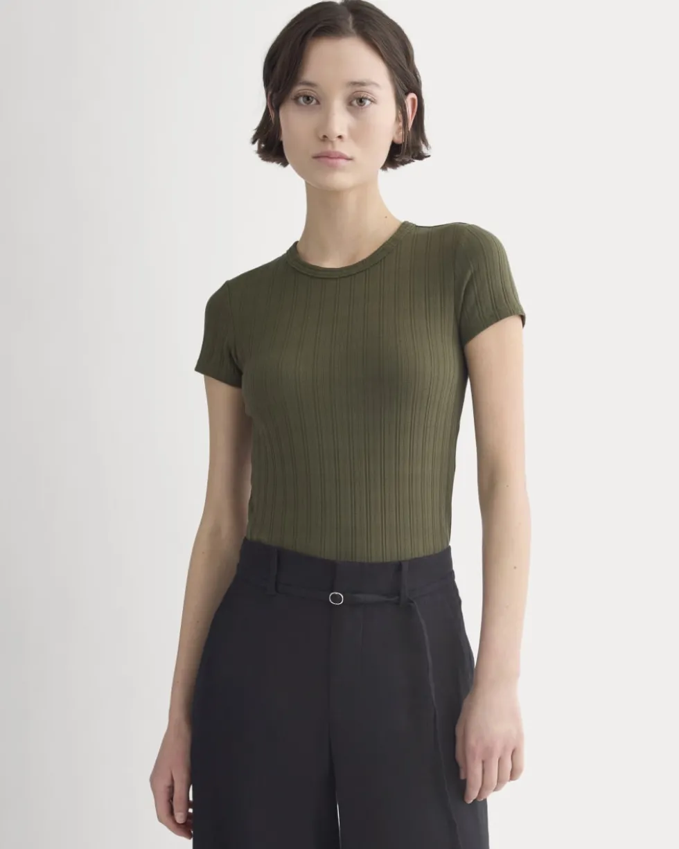 Cropped Crew in Pointelle