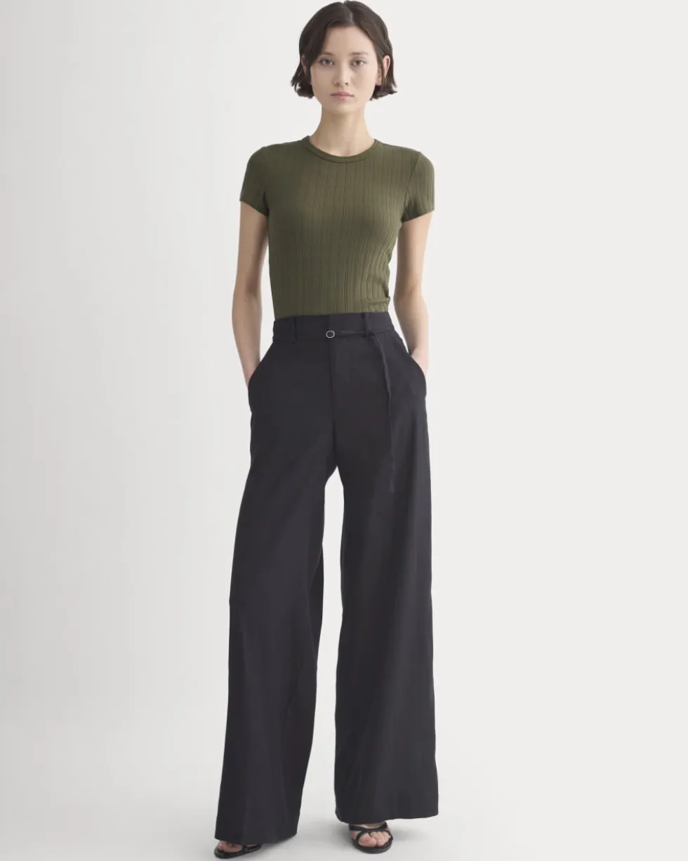 Cropped Crew in Pointelle